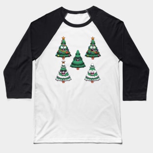 Cute Cartoon Christmas Tree’s Baseball T-Shirt